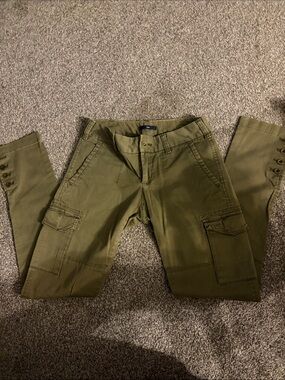 GAP Olive Green Cargo Pants with Button Cuff Detail